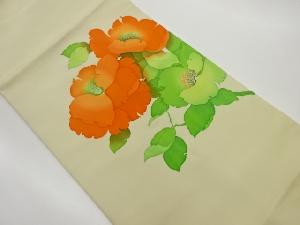 作家物　塩瀬花葉模様名古屋帯